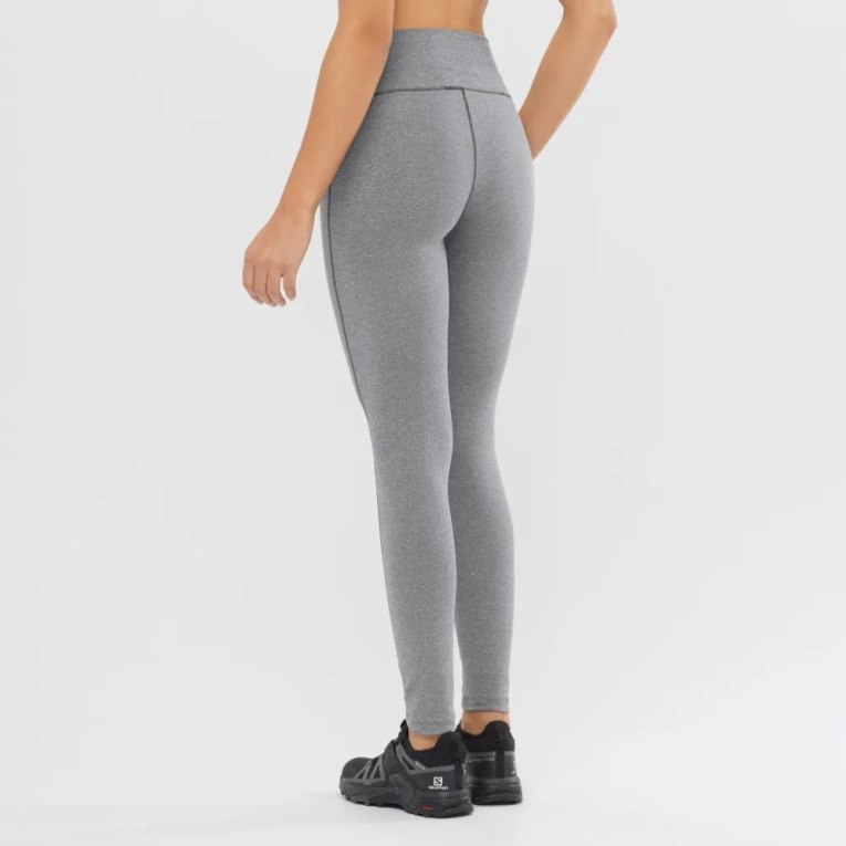Salomon Essential Warm Women's Running Tights Grey | CA 82B93